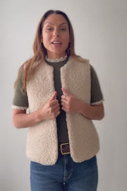Merino Wool Gilet - Cream