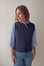 Knitted Tank Top – Navy