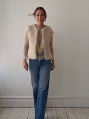 Merino Wool Gilet - Cream