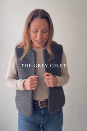 Merino Wool Gilet - Charcoal