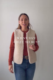 Merino Wool Gilet - Cream