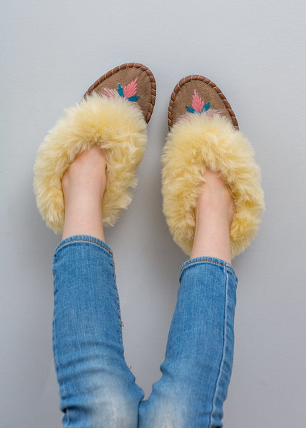 Children's Sheepskin Moccasin Slippers, Midnight Navy Blue - The Small Home - UK - Warm & cosy fur slippers, for boys & girls