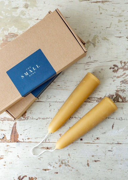 Giant Stubby – Boxed pairs of 100% Pure Beeswax Candles - The Small Home
