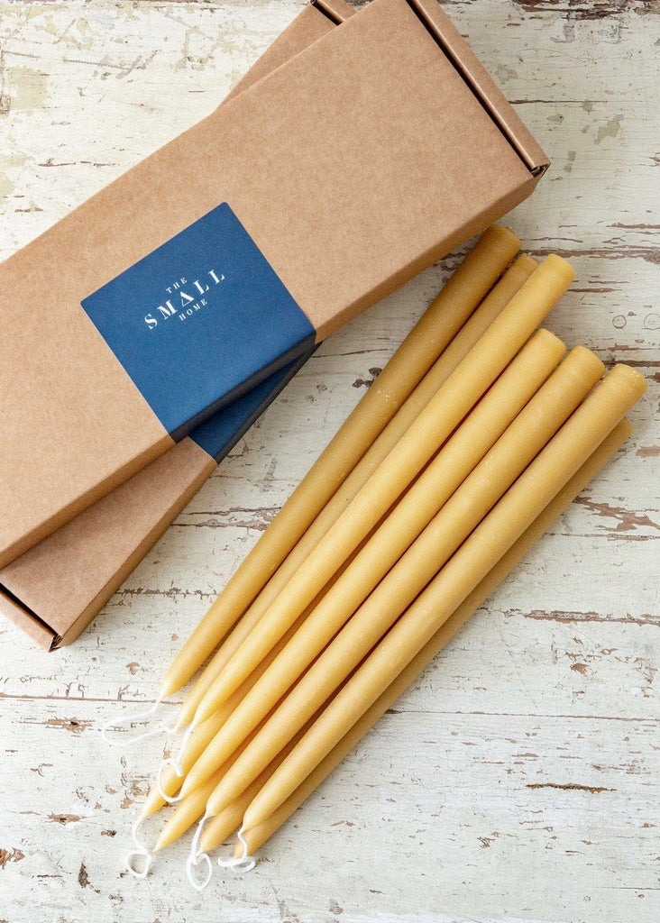 Long Standard Dinner – Pairs of 100% Pure Beeswax Candles - The Small Home