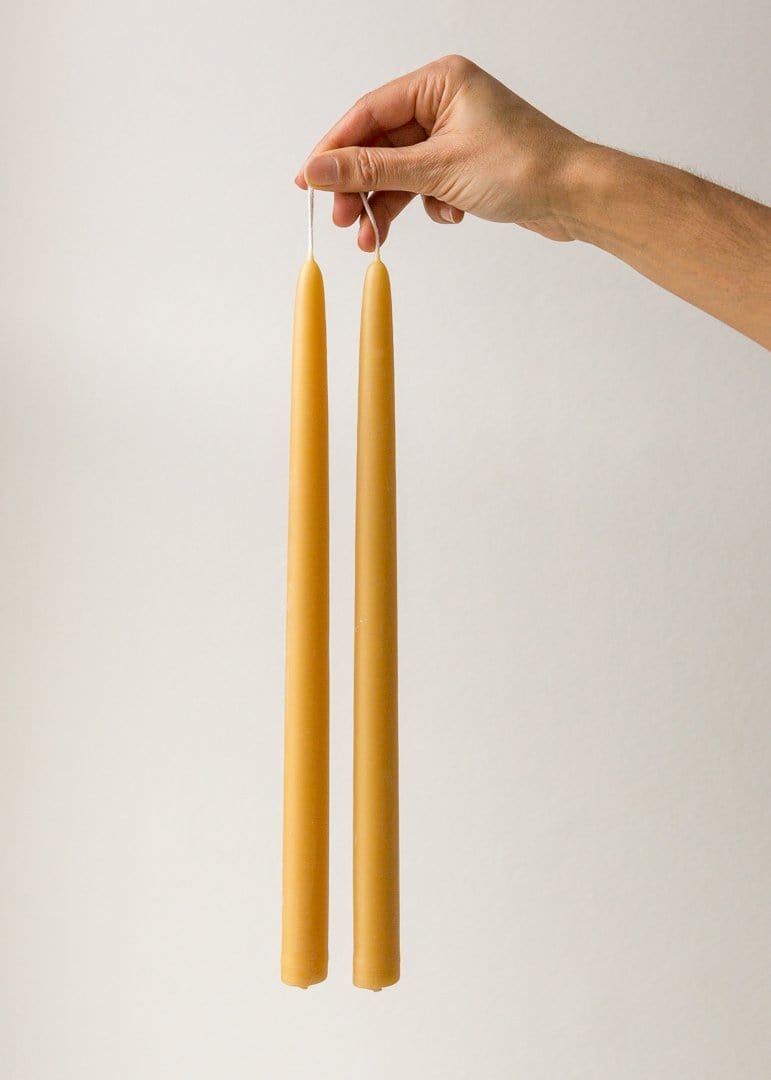 Long Standard Dinner – Pairs of 100% Pure Beeswax Candles - The Small Home