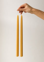 Long Standard Dinner – Pairs of 100% Pure Beeswax Candles - The Small Home