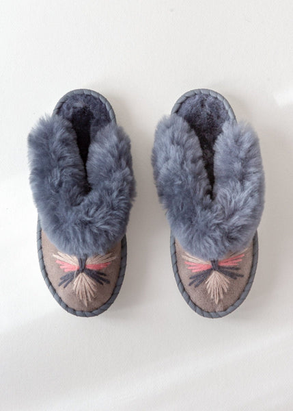 Seconds - Women's Sheepskin Mules - Winter Sky - The Small Home