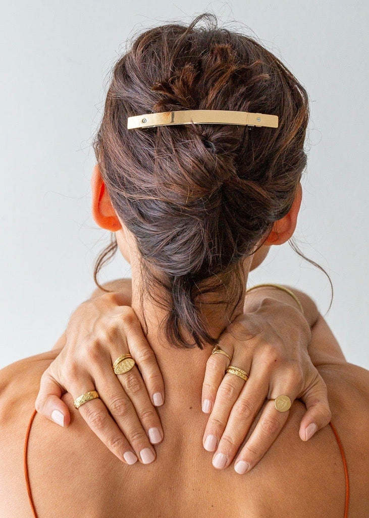Slim Hair Clip - Gold - The Small Home
