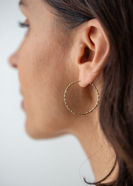 Twisted Hoop Earrings - The Small Home