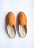 Women's Luxe Leather Slide – Warm Tan - The Small Home
