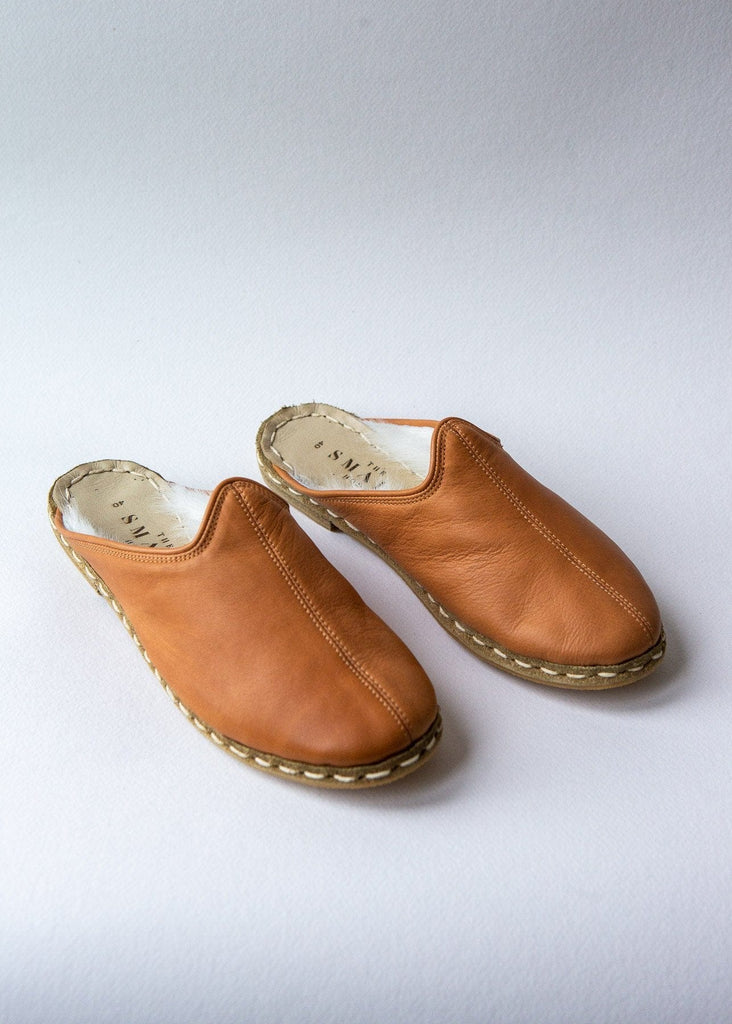 Women's Luxe Shearling Slide - Warm Tan - The Small Home