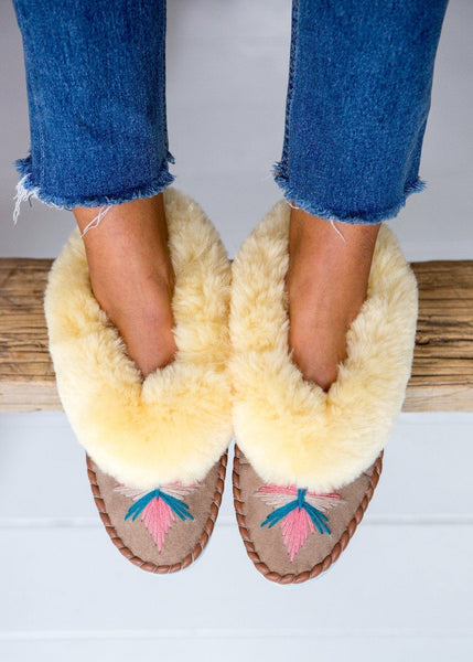 Moccasin Slippers Sheepskin Ladies Slippers Sheepskin Moccasin
