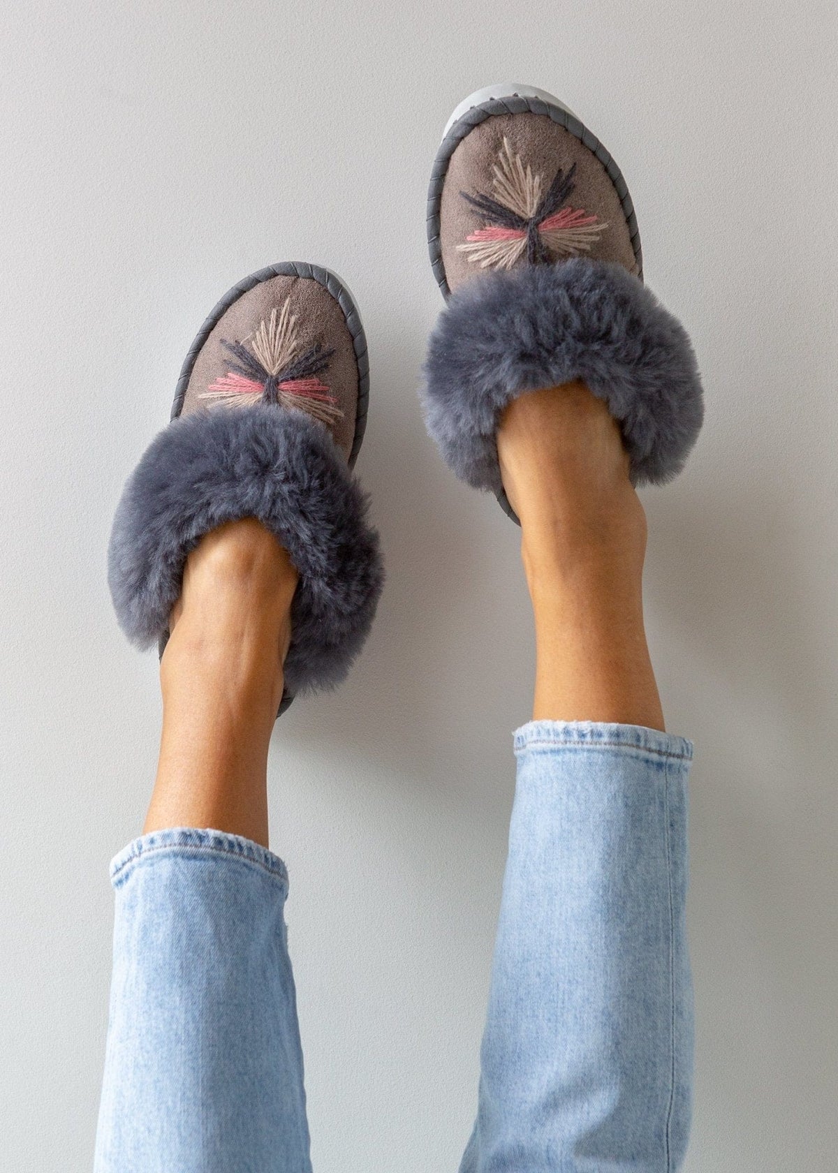 Closed Toe sheepskin fur slipper